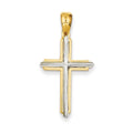 14K Two-Tone Fancy Cross Pendant