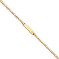 Custom Engraved 14K Gold Children's Figaro Link ID Bracelet