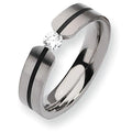Titanium Approx. 0.24 Inch 0.33Ct. Diamond Satin Wedding Band