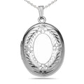 Hand Engraved Oval Photo Locket