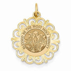 Holy Trinity Round Filigree Religious Medal