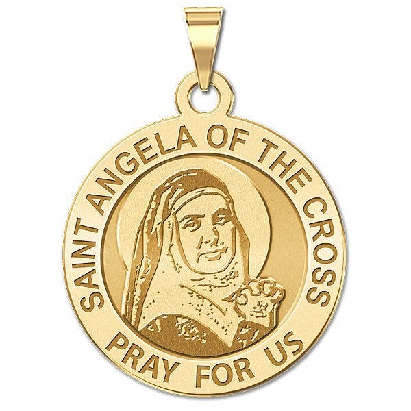 Saint Angela of the Cross Round Religious Medal