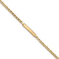 Custom Engraved 14K Gold Children's Anchor Link ID Bracelet