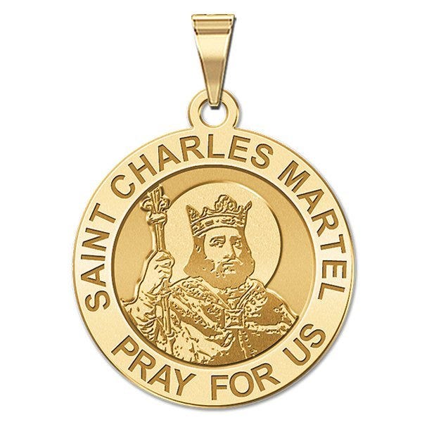 Saint Charles Martel Round Religious Medal
