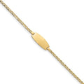 Custom Engraved 14K Gold Children's Anchor Link ID Bracelet