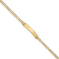 Custom Engraved 14K Gold Women's Figaro Link ID Bracelet