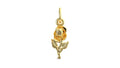Rose with Stone Accent Charm