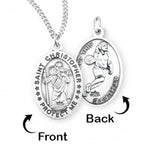 Saint Christopher Double Sided Female Basketball Medal