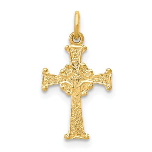 14K Yellow Gold Celtic Cross Charm