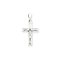 14K White Gold Crucifix Pendant