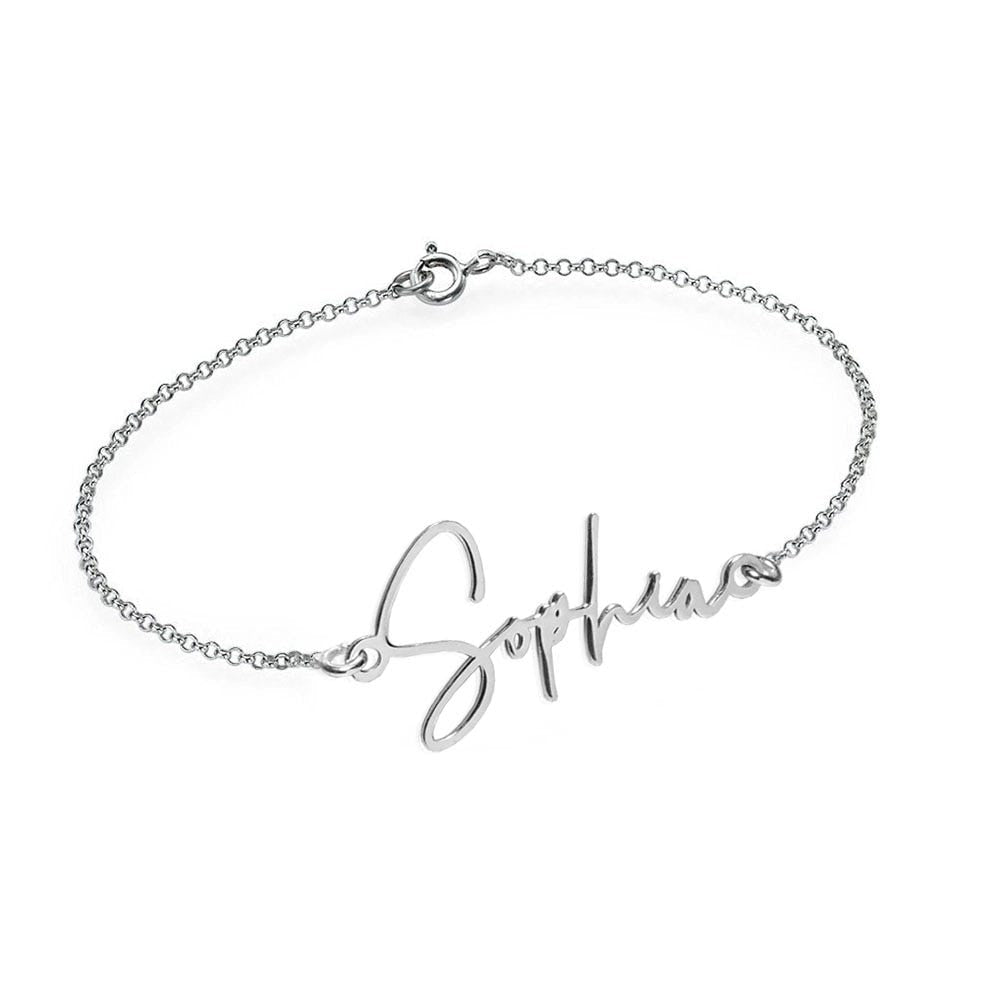 Personalized Modern Script Name Anklet