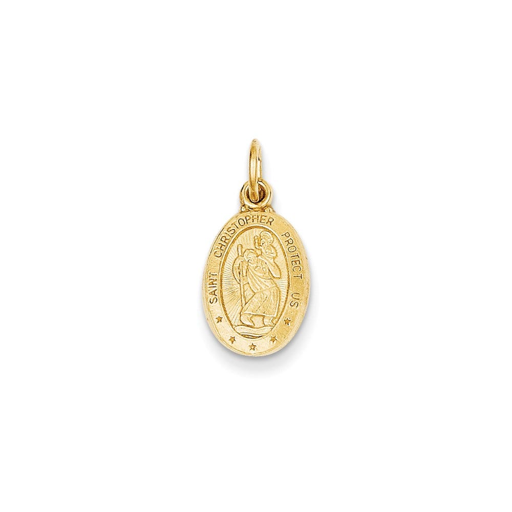 14K Saint Christopher Medal Charm