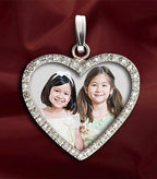 Diamond Heart Photo Pendant Picture Charm