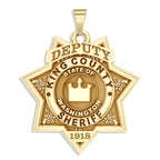 Personalized King County Washington Sheriff Badge with Rank and Number