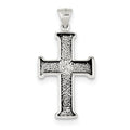 Antiqued Textured Center Cross Pendant