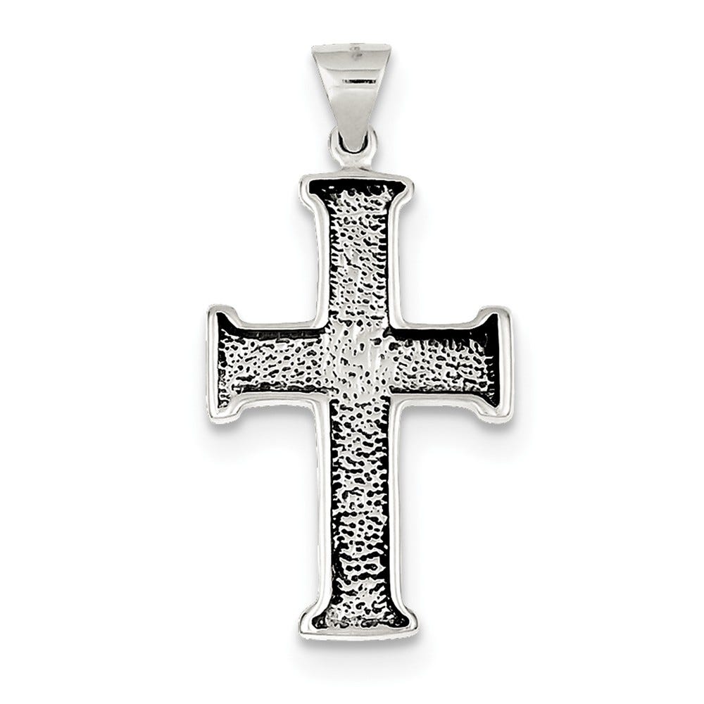 Antiqued Textured Center Cross Pendant