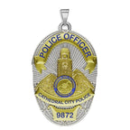 Personalized Cathedral City California Police Badge with Your Rank and Number