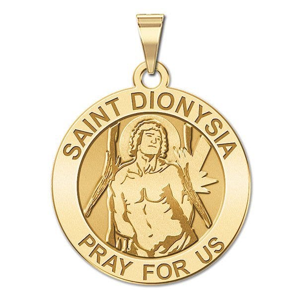 Saint Dionysia Round Religious Medal