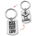 Stainless Steel Personalized Baseball Dog Tag Keychain