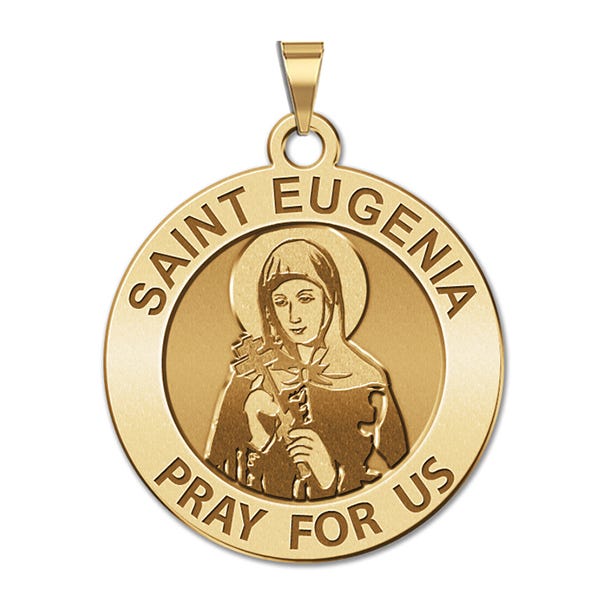 Saint Eugenia Round Religious Medal