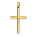 14K Yellow Gold Hollow Cross Pendant