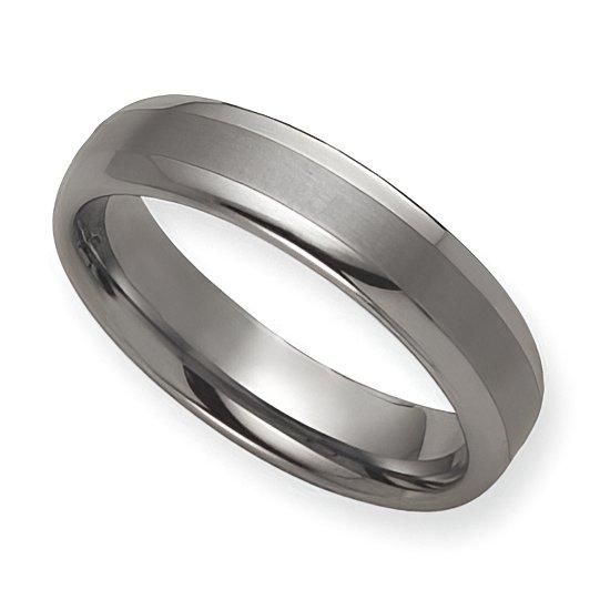 Tungsten Approx. 0.24 Inch Brushed and Polished Wedding Band