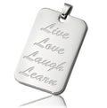 Engravable Stainless Steel Rectangular Dog Tag