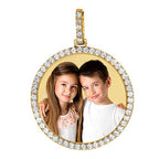 Large Diamond Round Pendant