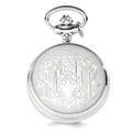 Charles Hubert Women's Chrome Tone Quilted Design Necklace Watch