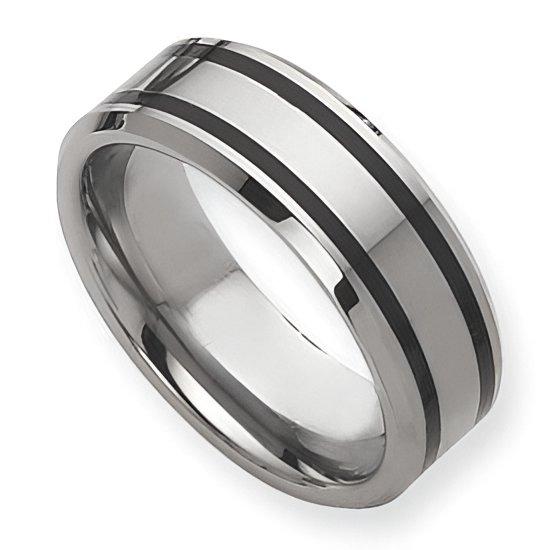 Dura Tungsten Enameled Approx. 0.31 Inch Polished Wedding Band