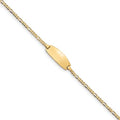 Custom Engraved 14K Gold Children's Figaro Link ID Bracelet