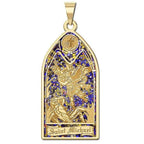 Saint Michael - Stained Glass Religious Medal