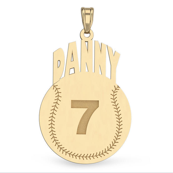 Custom Softball Charm or Pendant w/ Name & Number