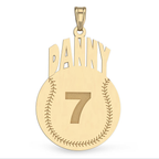 Custom Softball Charm or Pendant w/ Name & Number