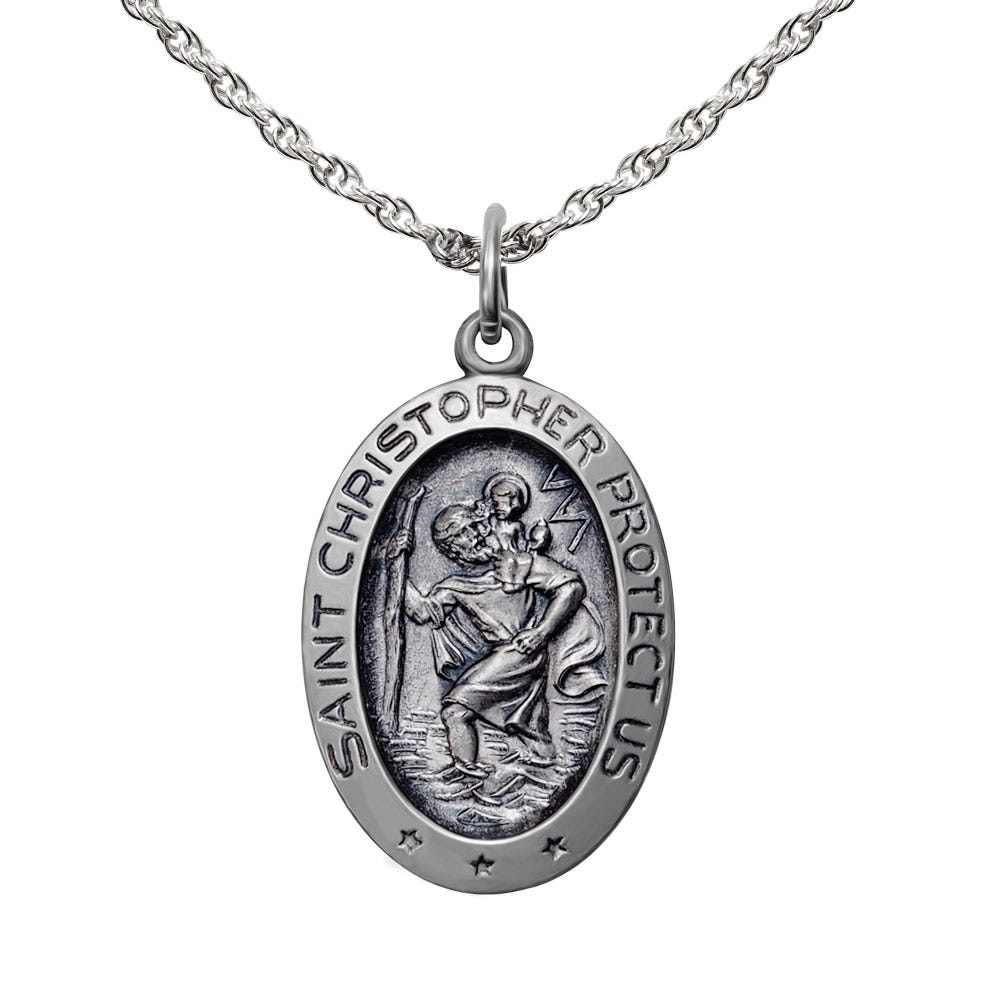 Saint Christopher Oval Religious Medal