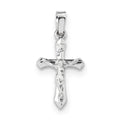White Gold Polished Inri Crucifix Pendant