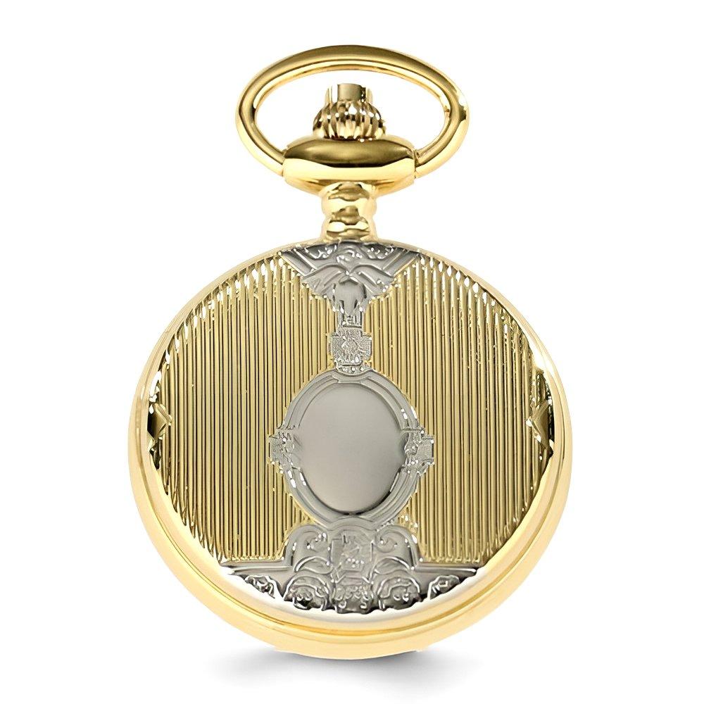 Charles Hubert Women's Two Tone Shield Design Necklace Watch