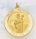 14K Gold Saint Patrick Religious Medal