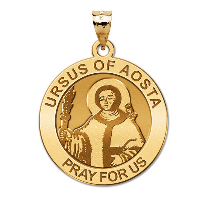 Ursus of Aosta Round Religious Medal