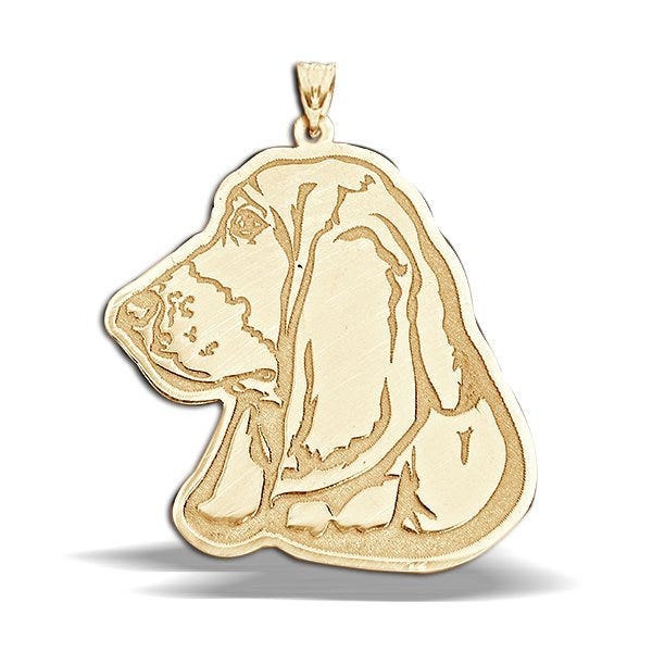 Basset Hound Dog Portrait Charm or Pendant