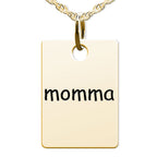 Momma Rectangle Shaped Charm