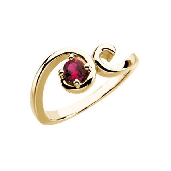 Mother's Ring with Single Birthstone
