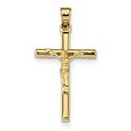 10K Yellow Gold Hollow Crucifix Pendant