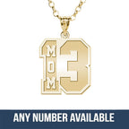 Mom's Jersey Number Charm or Pendant