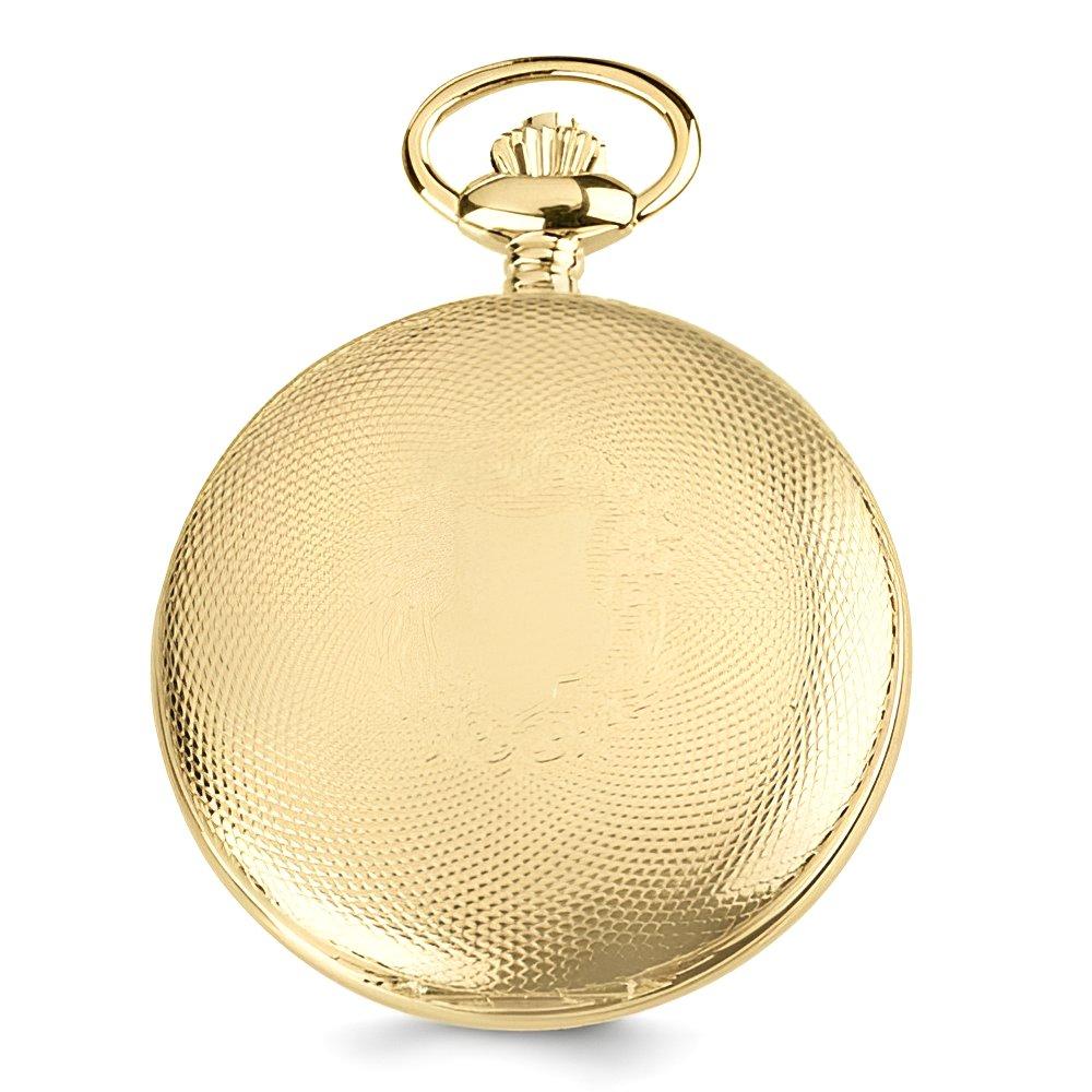 Charles Hubert Photo Gold Tone Shield Pocket Watch