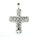 Sterling Silver Or Stainless Steel Lattice Cross Pendant