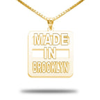 Personalized Made In Square Pendant