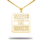 Personalized Made In Square Pendant