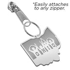 Ohio State University Ohio Outline Zipper Pull
