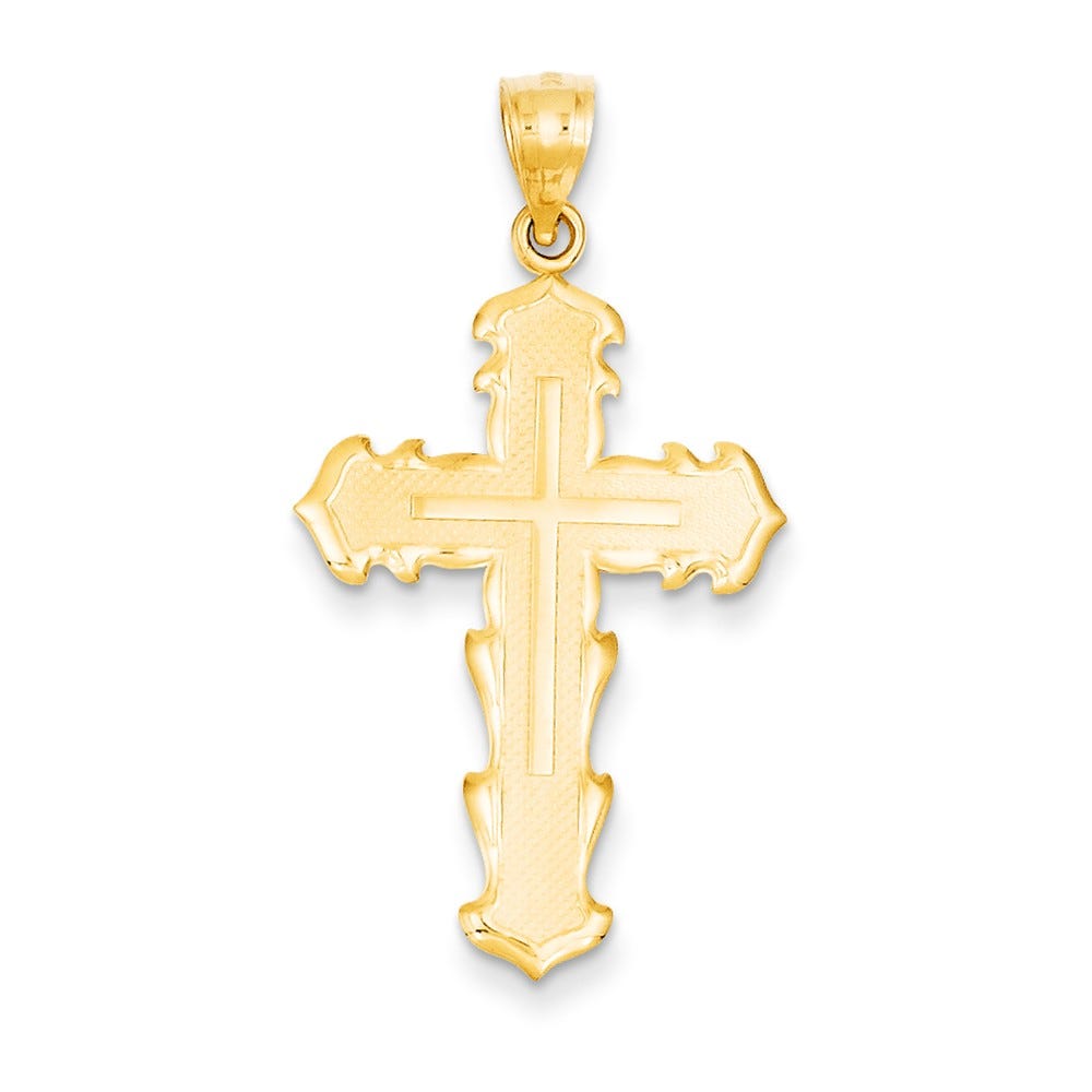Passion Cross Pendant In 14K Yellow Gold
